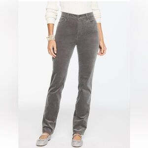 Talbots Women's Corduroy Pants GREY Sz 20W Heritage Straight Leg High Waist